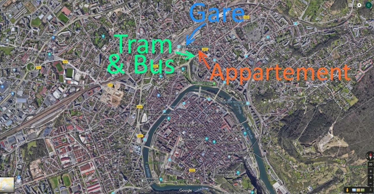Bnbesak La Gare Viotte Besancon Bagian luar foto